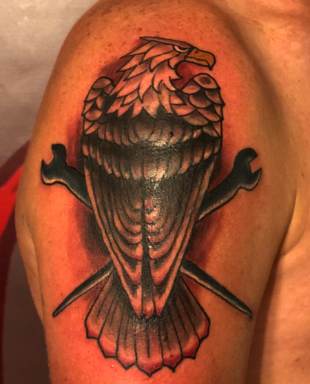 Tattoos - linemans eagle - 133978